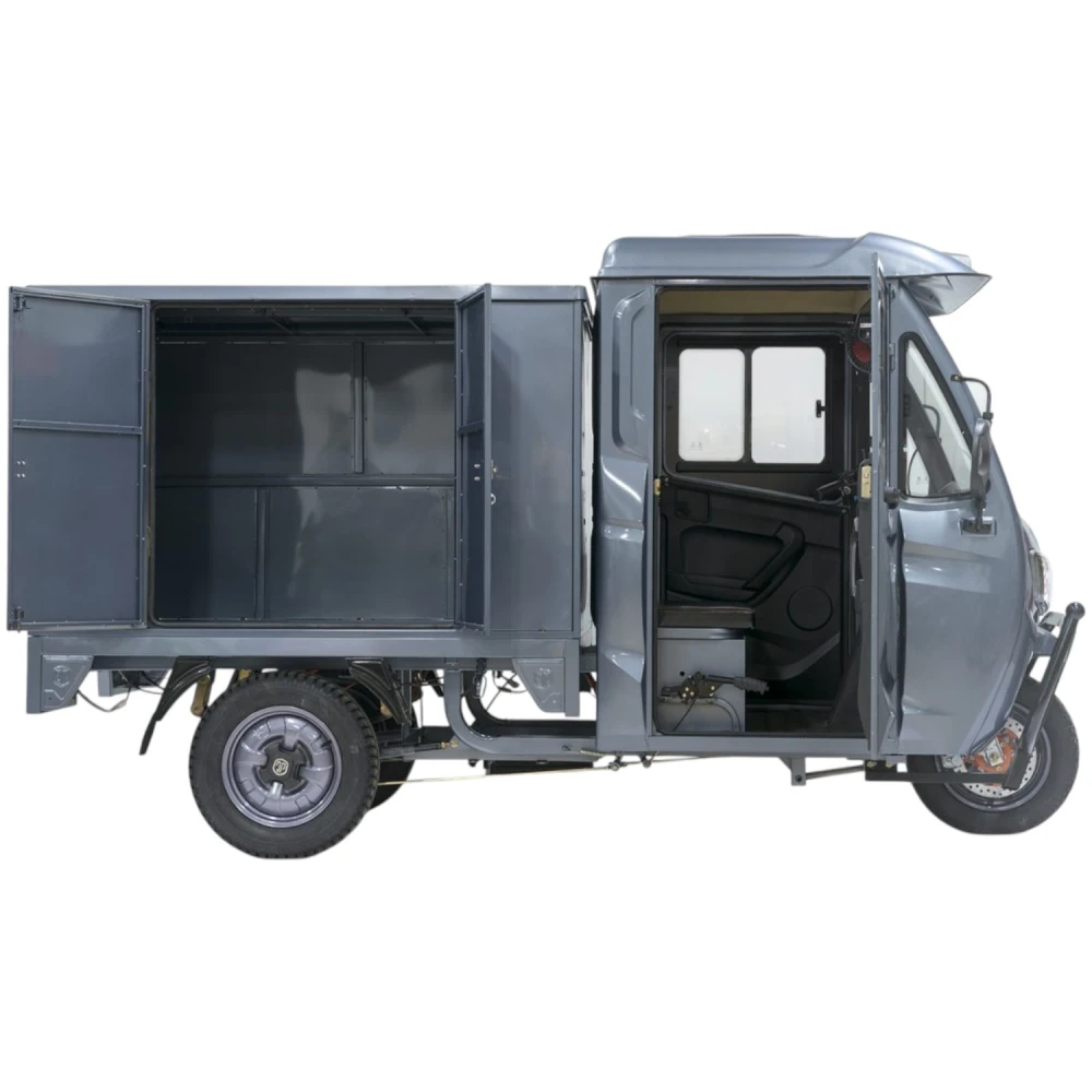 Грузовой электротрицикл Rutrike КАРГО Кабина Дуал NEXT обогрев 72V 2000W Тёмно-синий 3
