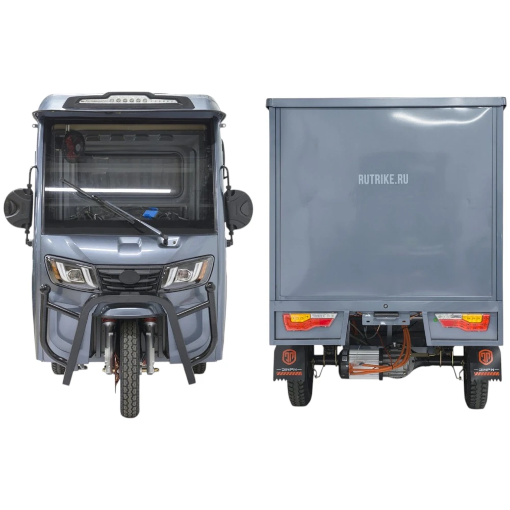 Грузовой электротрицикл Rutrike КАРГО Кабина Дуал NEXT обогрев 72V 2000W Тёмно-синий 5
